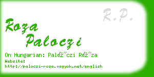 roza paloczi business card